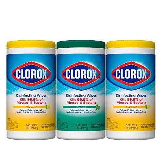 Clorox 消毒湿纸巾 75片 x 3罐