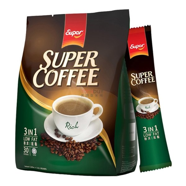 SUPER超级 三合一低脂特浓即溶咖啡 原味 20g*30条入