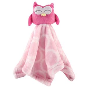 Hudson Baby Animal Friend Plushy Security Blanket, Pink Owl