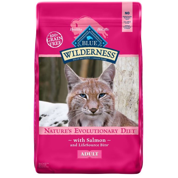 Blue Buffalo Blue Wilderness Natural Adult High Protein Salmon Dry Cat Food, 11 lbs.