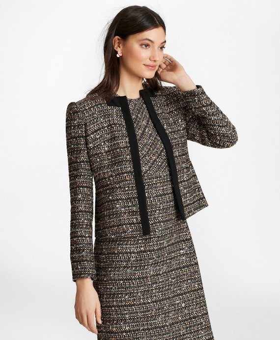 Grosgrain-Trimmed Boucle Jacket - Brooks Brothers