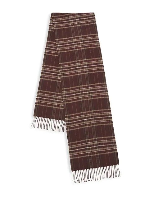 COLLECTION Plaid Merino Wool & Cashmere Scarf