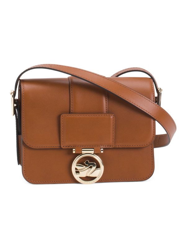 Small Box Trot Leather Crossbody With Signature Hardware