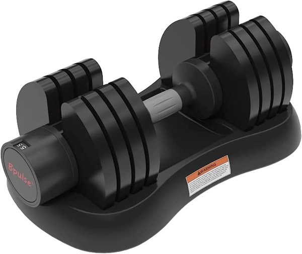 27.5lb/50lb Adjustable Dumbbell Set Dial Adjustable Dumbbell with Handle and Weight Plate Fast Adjust Weight by Turning Handle, Great for Full Body Workout