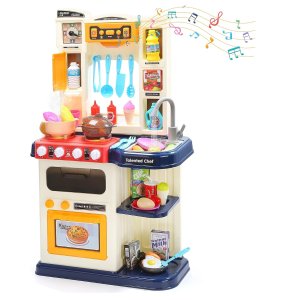 CUTE STONE Kids Kitchen Playset with Real Sounds