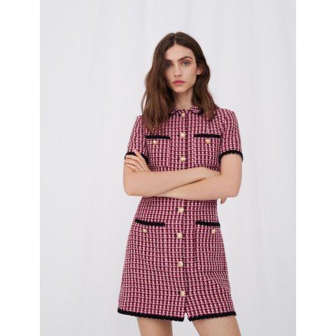 Maje120RENALT Contrast tweed dress