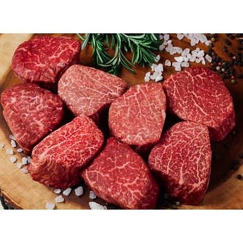 Wagyu Filet Mignons Steaks, A-5 Grade, 8-count, 6 oz
