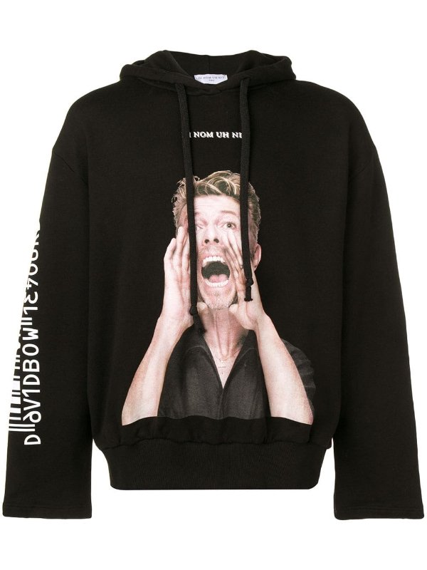 David Bowie print hoodie