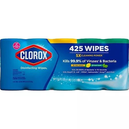Clorox Disinfecting Wipes Value Pack, Bleach Free Cleaning Wipes (85 per pk., 5 pk.) - Sam's Club