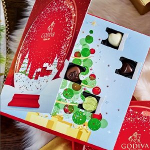 上新：Godiva 巧克力节日款巧克力上新，圣诞倒数日历开抢