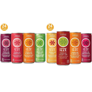 IZZE Sparkling Juice, 4 Flavor Variety Pack, 8.4 Fl Oz Pack of 48