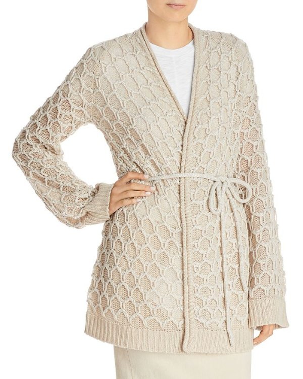 Relief Wool & Cashmere Cardigan