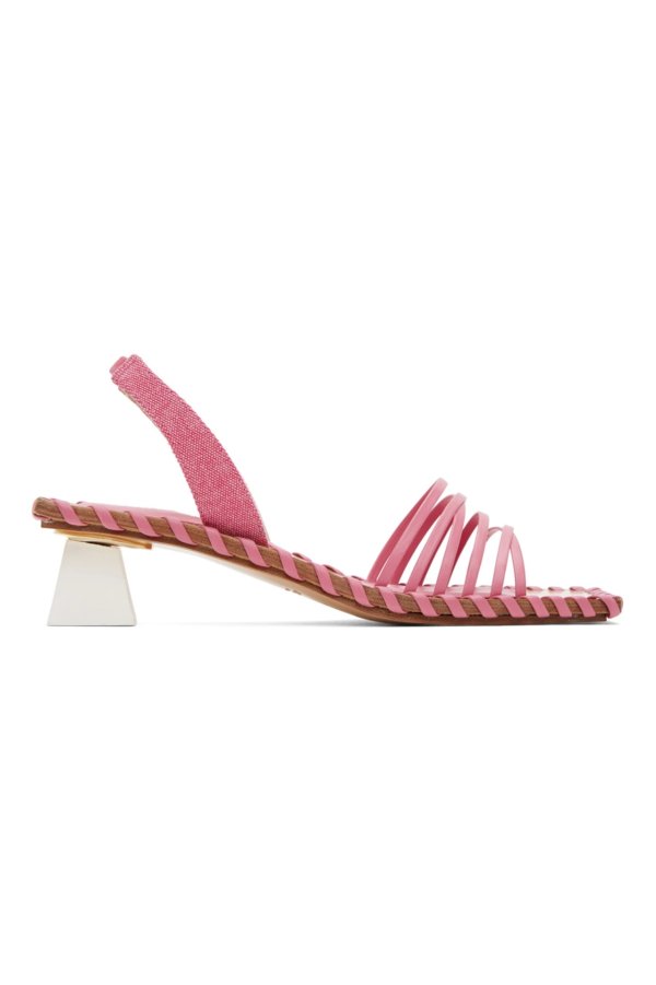 Pink 'Les Sandales Valerie' Heeled Sandals