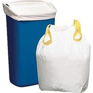 Brighton Professional™ Stretchable Strength Drawstring Kitchen Trash Bags, White, 13 Gallon, 50 Bags/Box