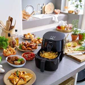 Philips Digital Airfryer with Fat Removal Technology + Recipe Cookbook, 3 qt