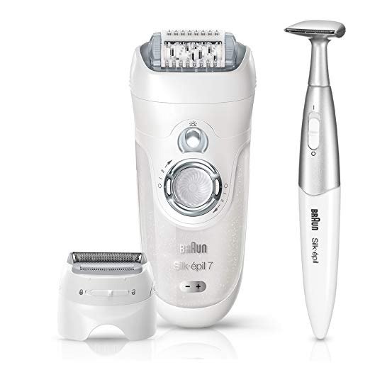 Women's Epilator, Silk-epil 7 7-561 Electric Hair Removal, Wet & Dry, Shaver with Bikini Trimmer (Packaging May Vary)