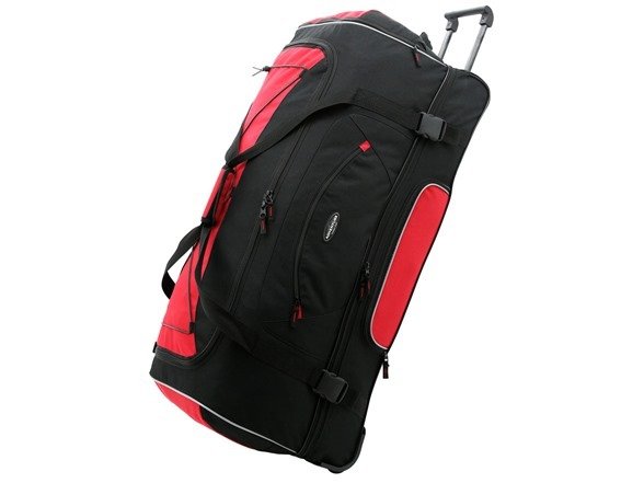 Adventure Upright Rolling Duffel Bag, 36", Red