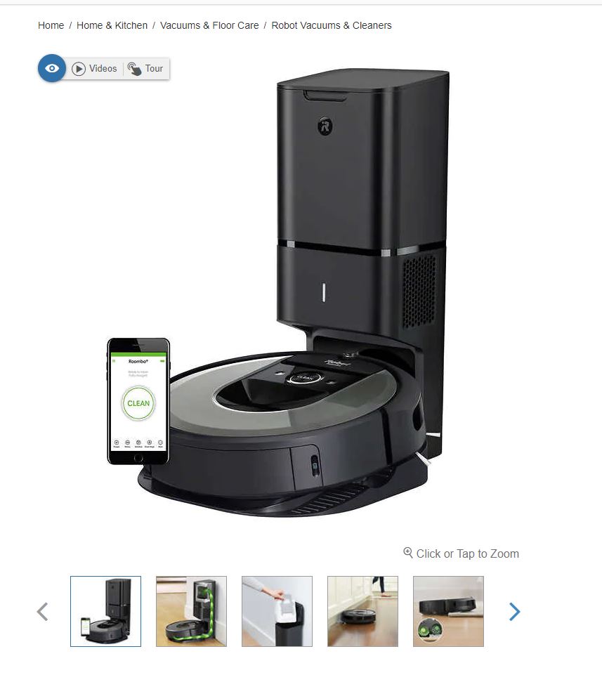 iRobot Roomba i8+ Wi-Fi Connected Robot with Automatic Dirt Disposal扫地机器人