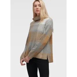Buy Plaid Turtleneck Sweater Online - DKNY