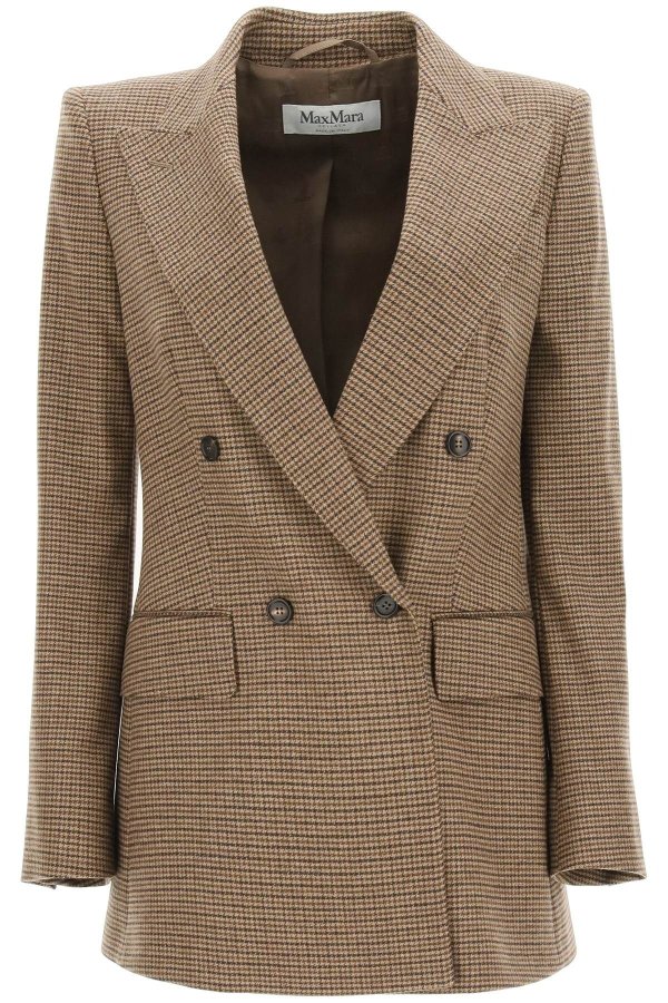 houndstooth wool and cashmere blazer