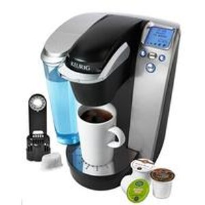 Keurig K75 Platinum One-Cup Brewer with 12-Pack Coffee Sampler and Charcoal Filter