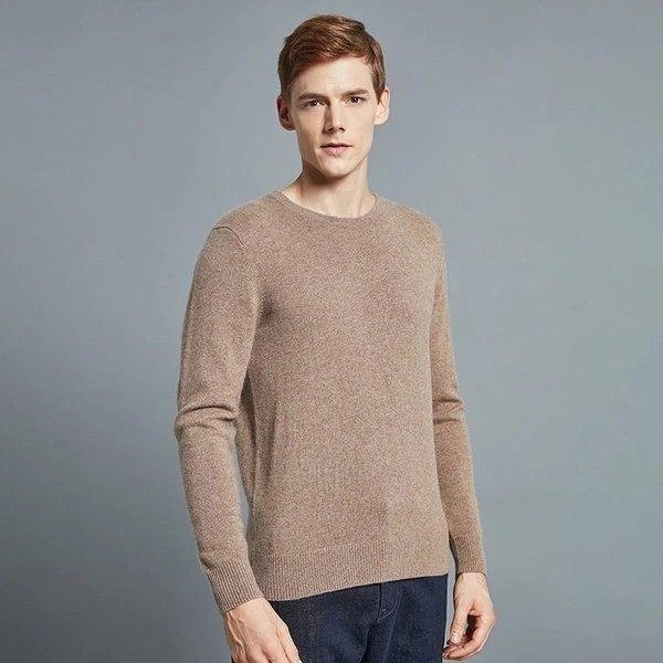 Men's Round Neck 100% Cashmere Sweater