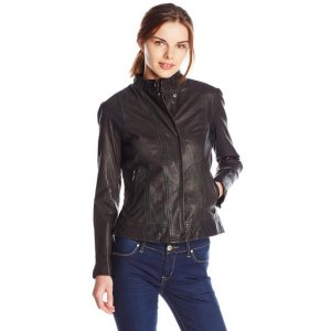 Cole Haan Women's Novelty Leather Jacket