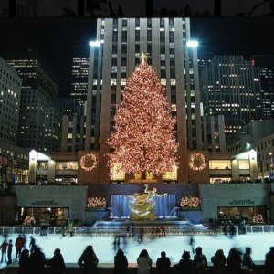 2019年纽约洛克菲勒中心圣诞树点亮仪式开始
