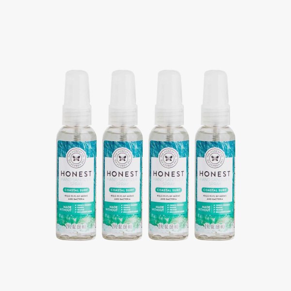 Hand Sanitizer Spray, Coastal Surf, 4-Pack