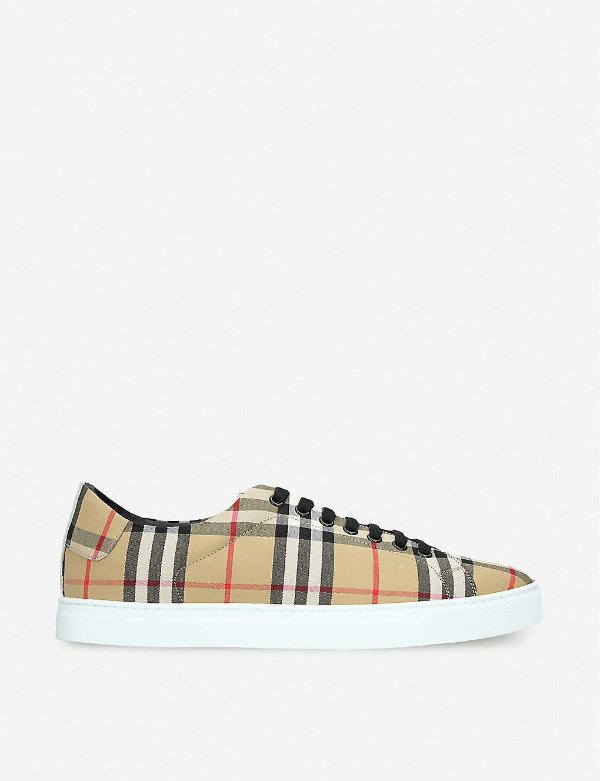 BURBERRY Albert Vintage Check canvas trainers