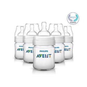 Philips AVENT Classic Plus BPA Free Polypropylene Bottles, 4 Ounce (Pack of 5)