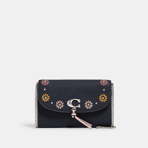 Remi Chain Crossbody With Whipstitch Daisy Applique