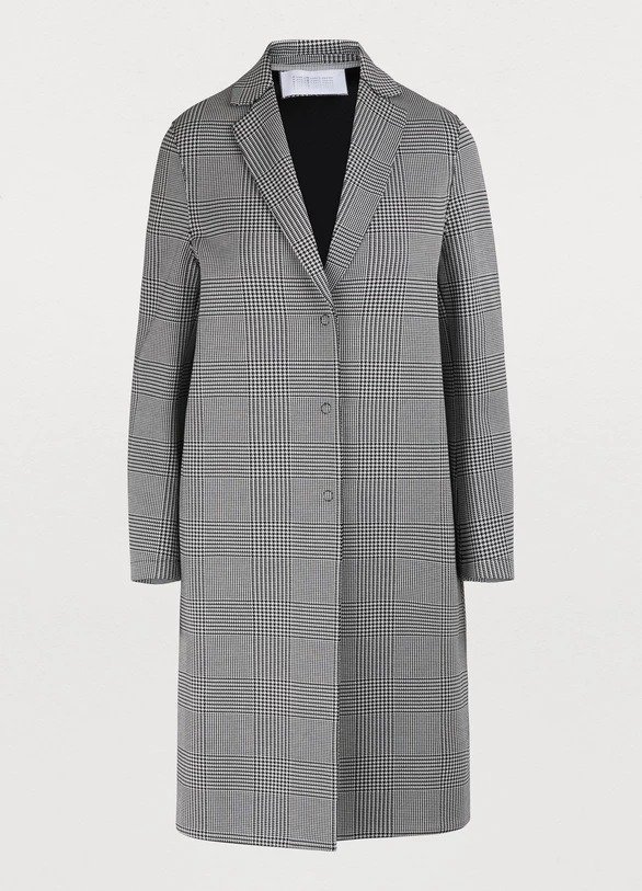 Glen plaid cotton coat