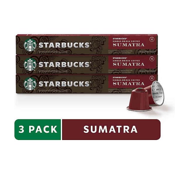 Starbucks® by Nespresso® Sumatra Espresso 30-Count Capsules