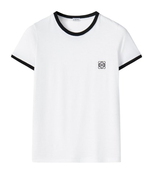 Contrast-Trim Anagram T-Shirt | Harrods US