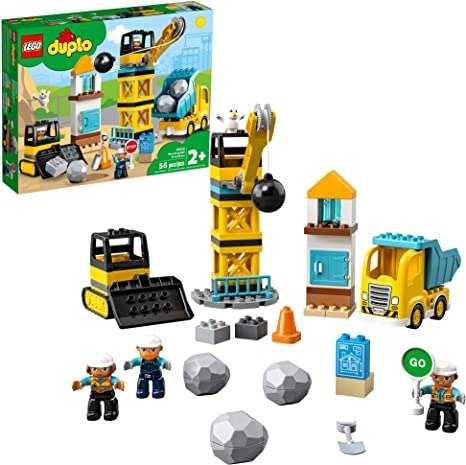 DUPLO Construction Wrecking Ball Demolition 10932 Exclusive Toy for Preschool Kids; Building and Imaginative Play with Construction Vehicles; Great for Toddler Development, New 2020 (56 Pieces)
