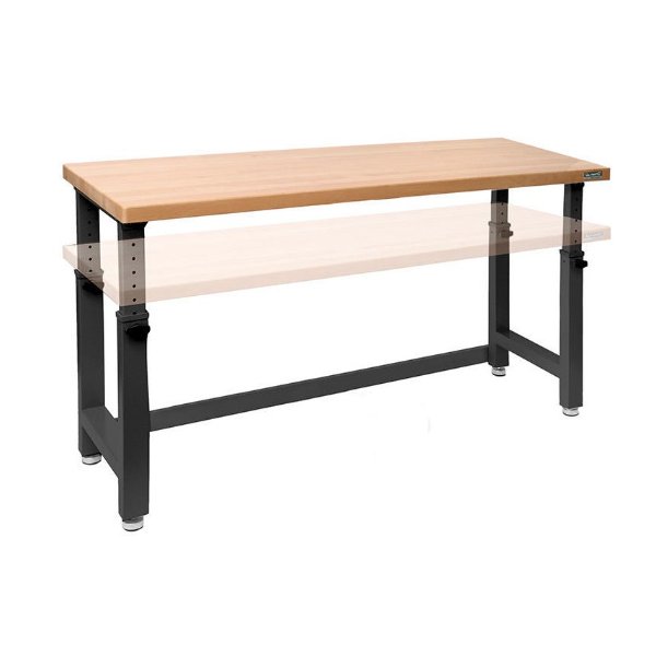 UltraHD® Height Adjustable Heavy Duty Workbench With Solid Wood Top, 72" x 25"