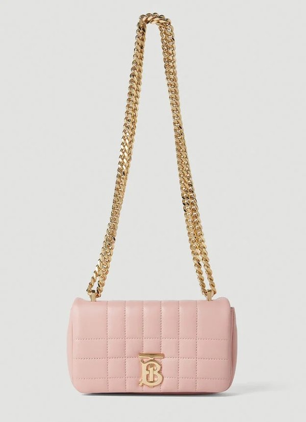 Lola Quilted Mini Shoulder Bag in Pink