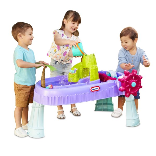 Mermaid Island Wavemaker Water Table with Five Unique Play Stations and Accessories