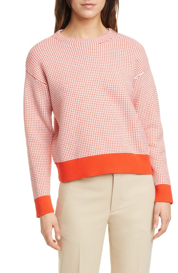 Tricolor Stitch Sweater