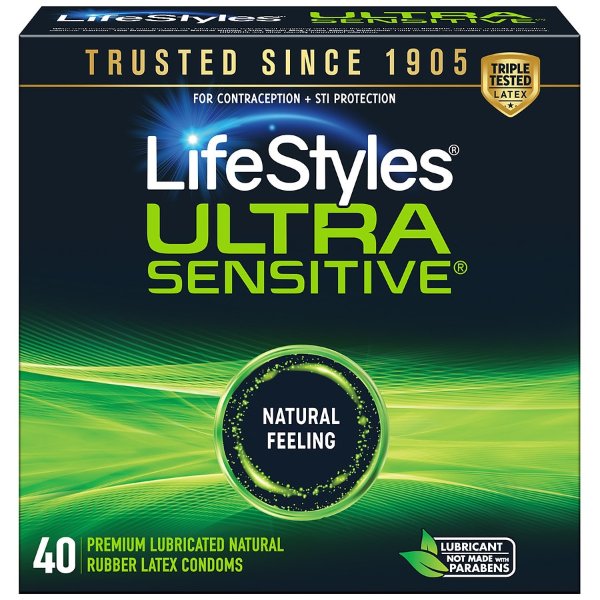 LifeStyles 超敏感避孕套 40个