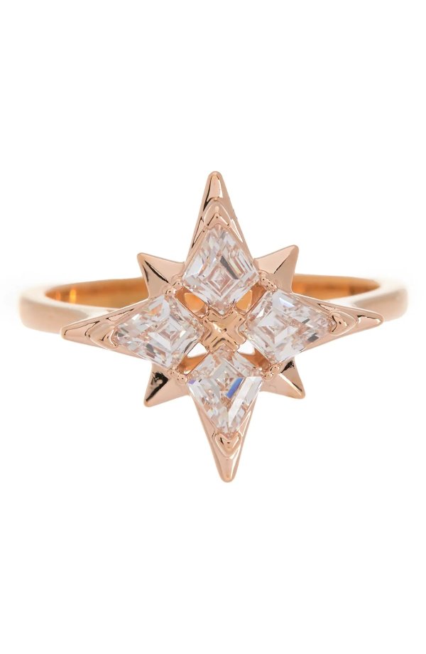 Symbolic Star Swarovski Crystal Ring - Size 7