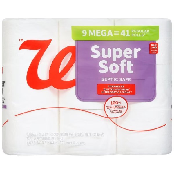 Mega Super Soft Bathroom Tissue