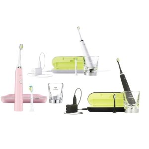 Philips Sonicare HX9362 DiamondClean Rechargeable Electric Toothbrush Combo Package, Pink+Black+White