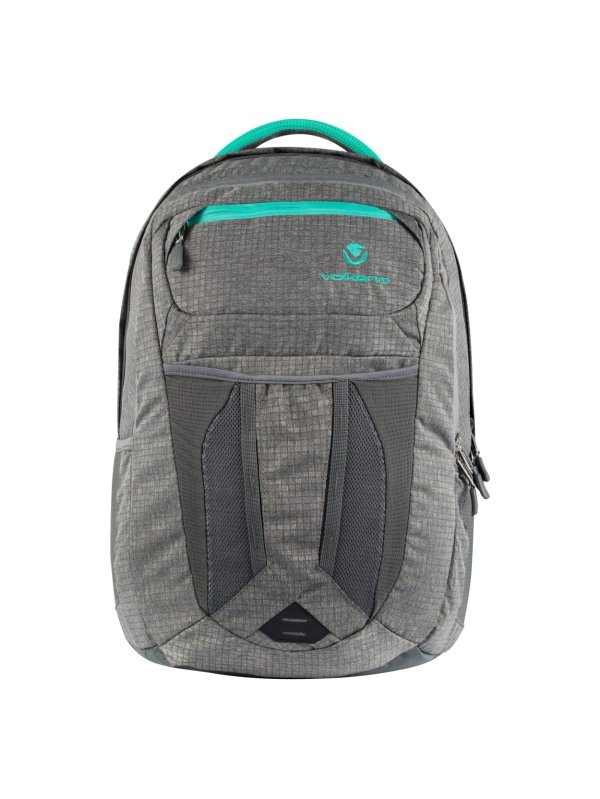 Crush Backpack With 15" Laptop Pocket, Gray/Aqua Item # 5836206