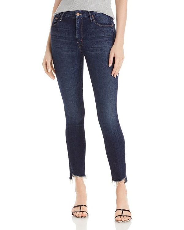 The Looker Frayed Skinny Ankle Jeans in Bombay Lost And Found