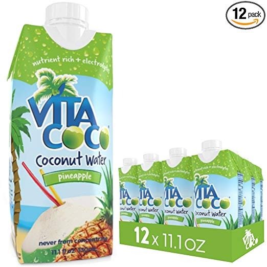 Vita Coco Coconut Water with Pineapple, 11.1-Ounce, Pack of 12
