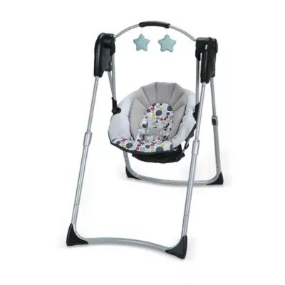 ® Slim Spaces™ Compact Baby Swing in Etcher | buybuy BABY