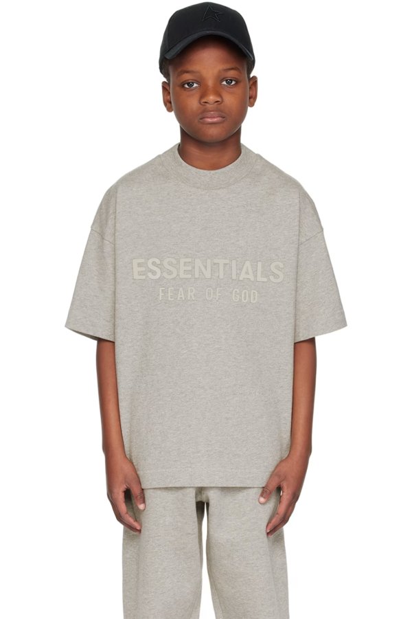Kids Gray Crewneck T-Shirt