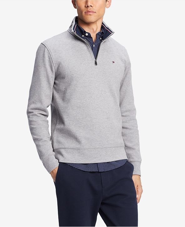Men's French Rib Quarter-Zip Pullover, Created for Macy's